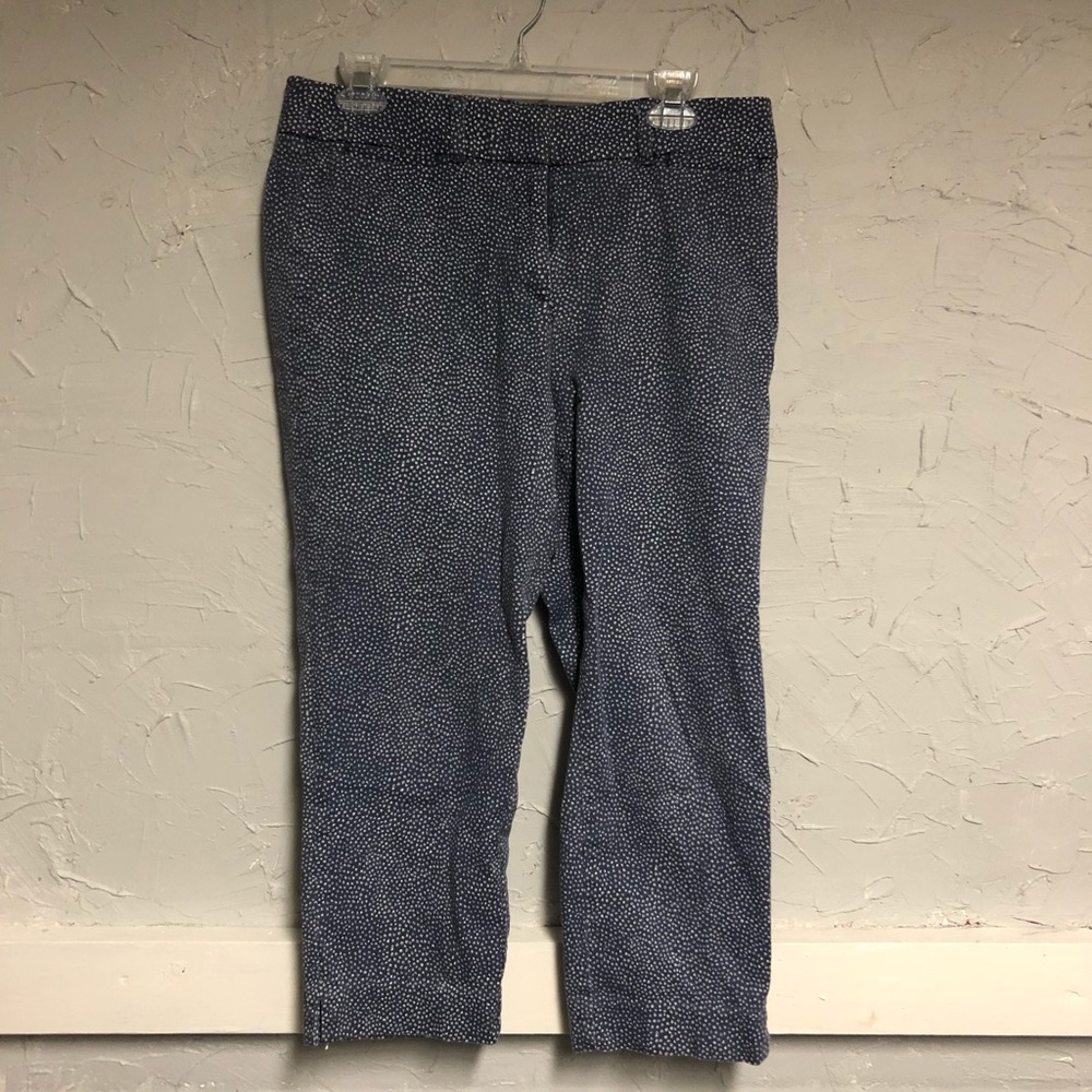 Ann Taylor Loft Julie capri pants 6p navy blue